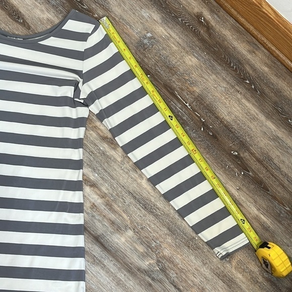 Matilda Jane Wide Gray and White Striped Top Women's Long Sleeve 90s Y2K - Picture 13 of 16